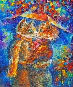 Abstract Cats Kissing Diamond Paintings