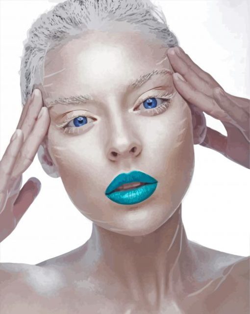 Albino Woman With Blue Lips Diamond Paintings