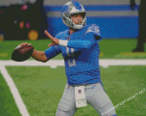 American Football Quarterback Matthew Stafford Diamond Paintings