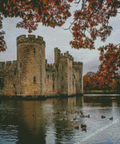 Autumn Bodiam Castle Diamond Paintings