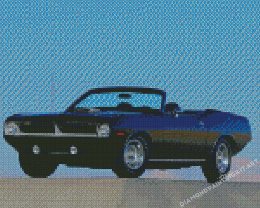 Black 1970 Plymouth Barracuda Diamond Paintings