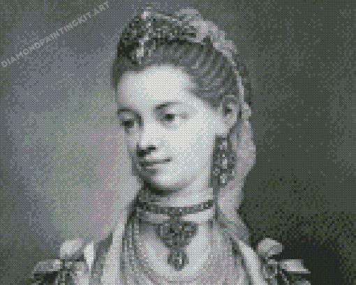 Black And White Queen Charlotte Diamond Paintings