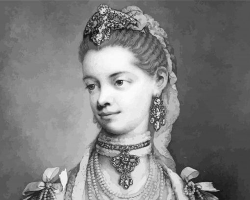 Black And White Queen Charlotte Diamond Paintings