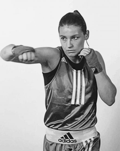 Black And White Katie Taylor Diamond Paintings