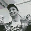 Black And White Sandy Koufax Diamond Painting