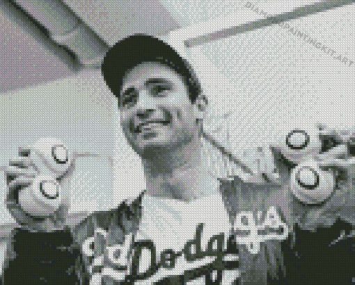 Black And White Sandy Koufax Diamond Painting