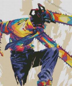 Chainsaw Man Pop Art Diamond Paintings