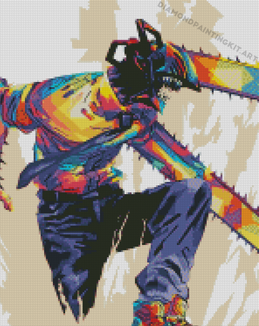 Chainsaw Man Pop Art Diamond Paintings