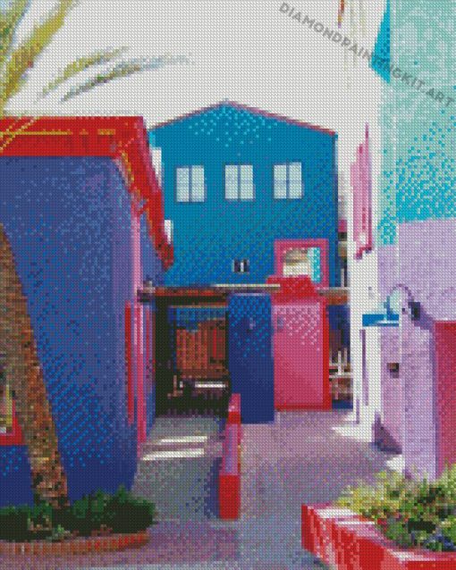 Colorful Buildings Barrio Tucson Diamond Paintings