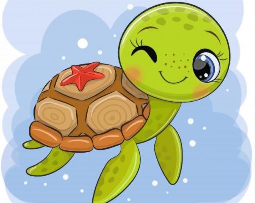 Cute Baby Turtle Diamond Paintings