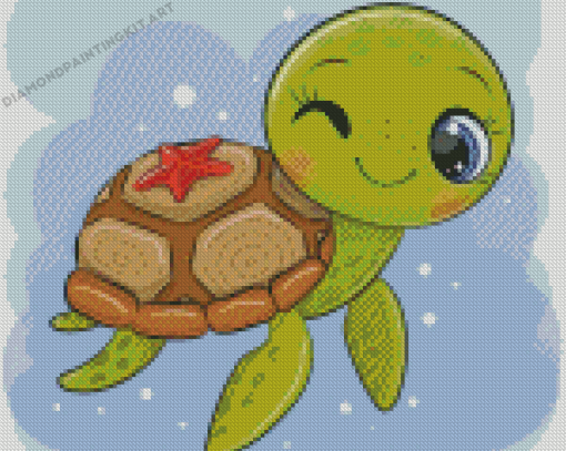 Cute Baby Turtle Diamond Paintings