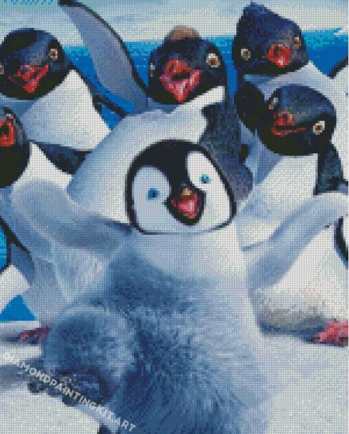 Happy Feet Penguin Diamond Painting