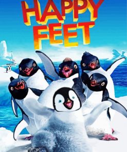 Happy Feet Penguin Poster Diamond Paintings