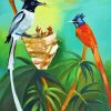 Indian Paradise Flycatcher Bird Diamond Painting