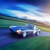 Jaguar E Type On The Road Diamond Paintings