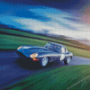 Jaguar E Type On The Road Diamond Paintings