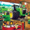 John Deere Trekker Garage Diamond Paintings