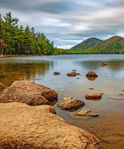 Jordan Pond Acadia National Park Diamond Paintings