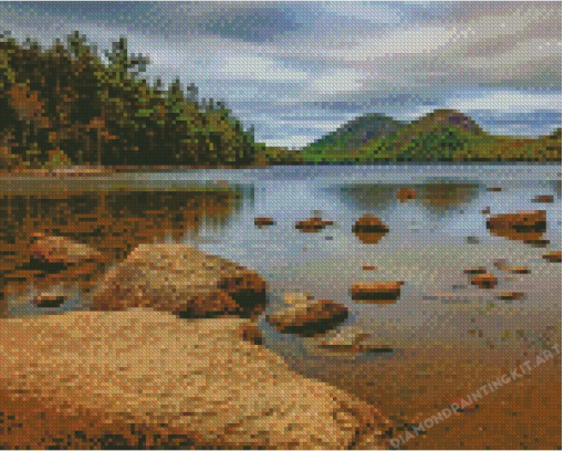 Jordan Pond Acadia National Park Diamond Paintings