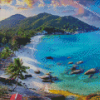 Koh Samui Island At Sunset Diamond Paintings