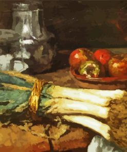 Leeks Vegetable Still Life Diamond Paintings