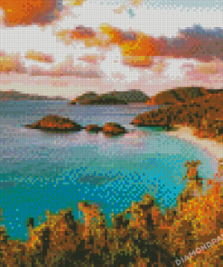 Magens Bay Beach Us Island Diamond Paintings