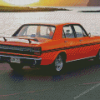 Orange Xy Ford Falcon Car Diamond Paintings