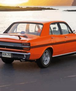 Orange Xy Ford Falcon Car Diamond Paintings