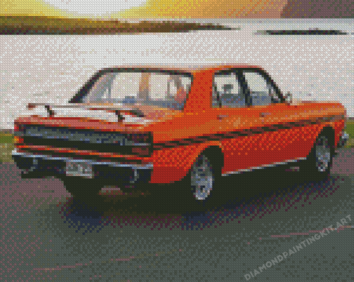 Orange Xy Ford Falcon Car Diamond Paintings