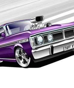 Purple Xy Ford Falcon Car Diamond Paintings