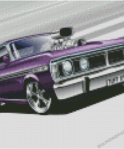 Purple Xy Ford Falcon Car Diamond Paintings