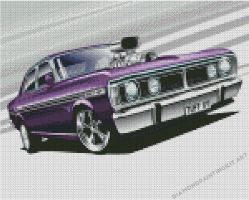 Purple Xy Ford Falcon Car Diamond Paintings