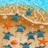 Sea Baby Turtles Diamond Paintings