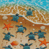 Sea Baby Turtles Diamond Paintings