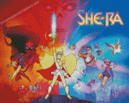 She Ra Princesses Of Power Cartoon Poster Diamond Paintings