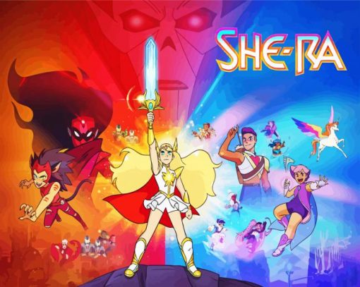 She Ra Princesses Of Power Cartoon Poster Diamond Paintings