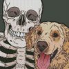 Skull And Dog Diamond Painting