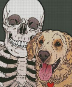 Skull And Dog Diamond Painting