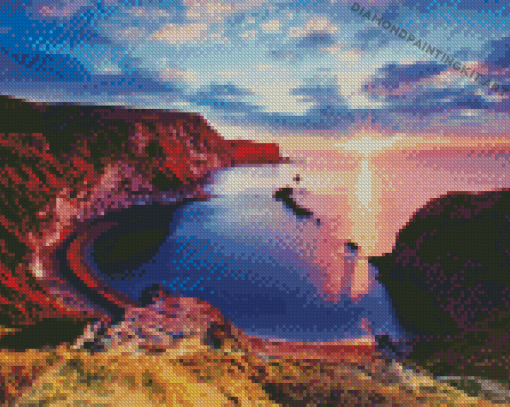 Sunrise At Lulworth Cove Diamond Paintings