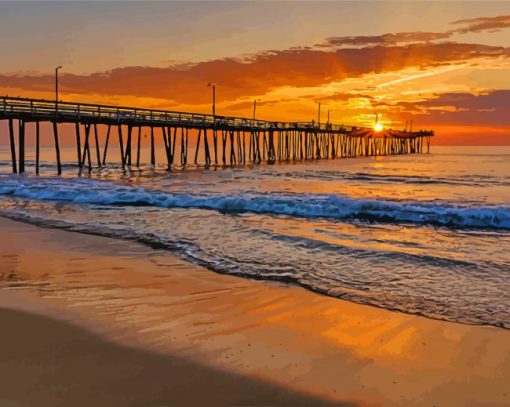 Sunrise Time Virginia Beach Diamond Paintings