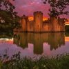 Sunset At Bodiam England Diamond Paintings