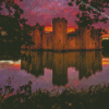 Sunset At Bodiam England Diamond Paintings