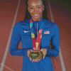 The American Athlete Dalilah Muhammad Diamond Paintings