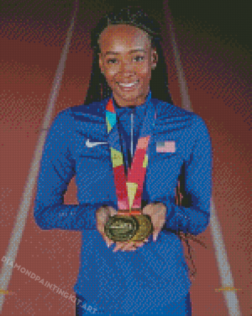 The American Athlete Dalilah Muhammad Diamond Paintings