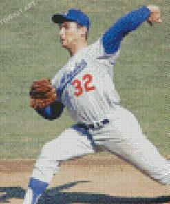 The Baseball Player Sandy Koufax Diamond Paintings