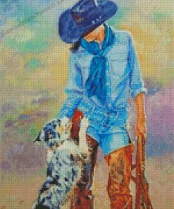 The Cowboy And Dog Diamond Paintings