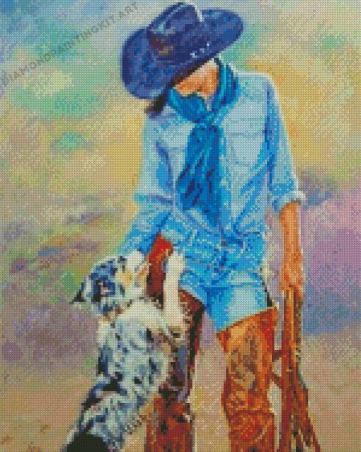 The Cowboy And Dog Diamond Paintings