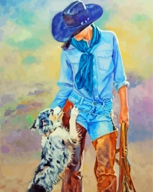 The Cowboy And Dog Diamond Paintings