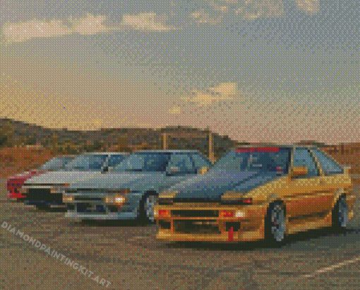 Toyota Ae86 Cars Diamond Paintings