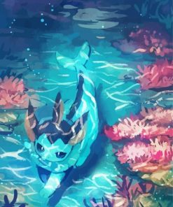 Vaporeon Swimming Diamond Paintings